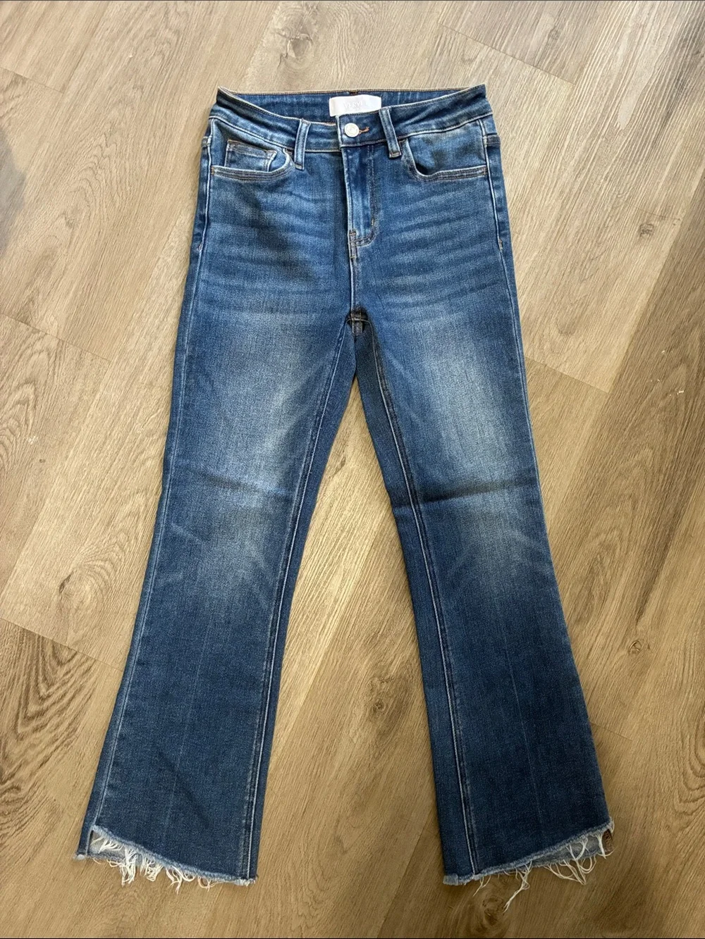 Vervet Classic High Rise Step Hem Kick Flare Jeans | NWOT